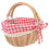 KALLORY1 Conjunto Mini Cesta de Piquenique Xadrez Vermelha para Mulheres 10,22 x 8,45 x 5,50 polegadas 3