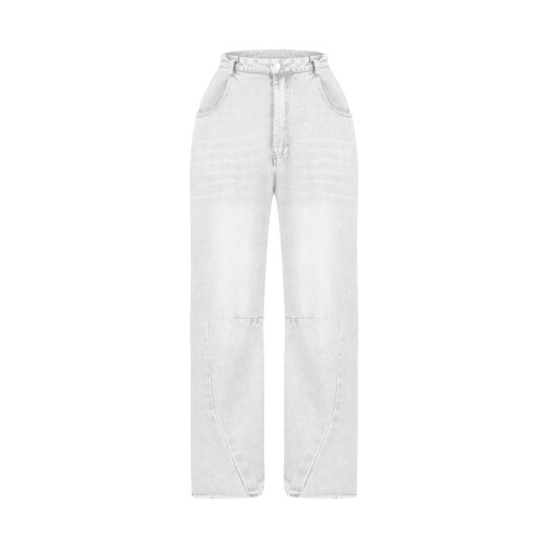 Γυναικείο τζιν παντελόνι Baggy Wide Leg για γυναίκες, με ψηλή μέση, κοντό τζιν με τσέπες, 2