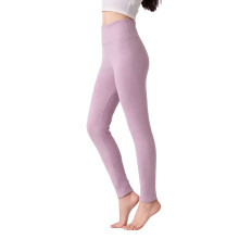 Dame yogaleggings med fleecefor og termisk stretchbase