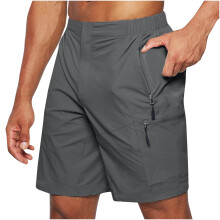 Shorts masculinos casuais, tipo jardineira, para praia, verão, finos, com vários bolsos, calções de banho, casuais, com modelagem de cinco