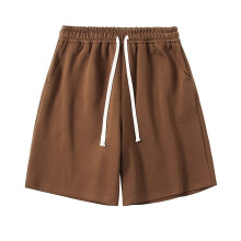 Pantaloncini estivi da uomo taglie forti per allenamento, palestra e tempo libero, tinta unita, pantaloni sportivi da uomo semplici con elastico in
