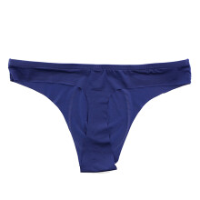Sous-vêtements pour hommes en soie glacée, taille basse, sexy, avec poche en U, sans traces, en forme de T, en liquidation