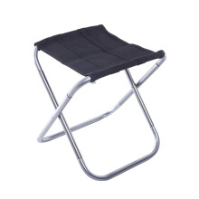 Homoyoyo Schwarzer tragbarer Outdoor-Sitz, hochfestes Canvas, ideal für Camping und Angeln