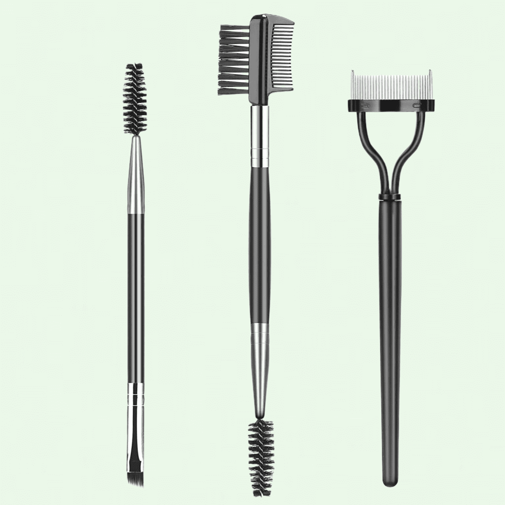 Eyebrow Brush Set brow comb lash spoolie 3 pieces