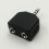 3.5mm mono Y-splitter adapter 2 pcs black 2