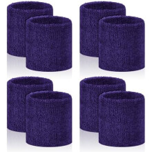 Paquete de 8 muñequeras deportivas absorbentes para hombres y mujeres: elásticas, ideales para tenis, baloncesto, gimnasio y correr. Compatibles