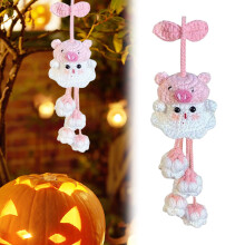 Kit de croșetat lucrat manual, drăguț, cu fire și unelte, farmec de geantă de Halloween pentru iubitorii de DIY, moale, la roman, kituri