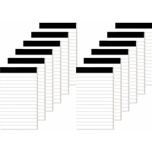 Bloc de notas de ultra alta calidad de 3x5 pulgadas, paquete de 12 unidades, 30 hojas cada uno, blocs de notas rayados para oficina y escritura.
