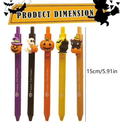 Στυλό Halloween, 1,0 mm, μαύρο μελάνι, ανασυρόμενο, ποικιλία χρωμάτων, ομαλή γραφή – 2