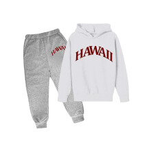 Conjunto de sudadera con capucha estampada para niñas, conjunto informal de manga larga, color blanco, talla 9-10 años.
