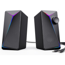 Gaming-PC-Lautsprecher mit verbessertem Bass, Lautstärkeregelung, USB-Stromversorgung, 2.0-Stereo-Sound und 3,5-mm-AUX-Anschluss – kompatibel mit