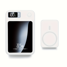 Magnetische draadloze powerbank 10000mAh 15W draadloos opladen & 22,5W PD snelladen Dubbele ingang/uitgang, compatibel met iPhone 16-11 Android