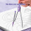 Complete Geometry Set - Shatterproof Storage Case 8-Piece Math Tools Protractor Compass Ruler Supplies Exam Essential Anti-Roll Design(Purple) 3