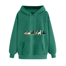 Mintgrüner Damen-Hoodie mit langen Ärmeln und Kordelzug – Modischer Pullover, perfektes Valentinstagsgeschenk für Sie