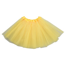 Jupe de ballet plissée en gaze pour femme, jupe courte, jupe de danse adulte, jupe tutu, jaune