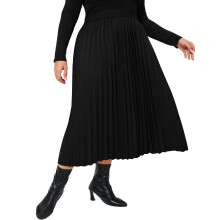 Jupe plissée grande taille pour femme, jupe bohème décontractée en mousseline à taille élastique, jupe midi grande taille