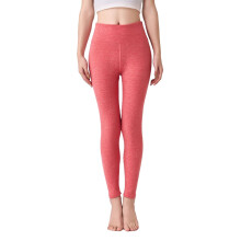 Calça legging de ioga feminina com forro de lã e base térmica elástica.