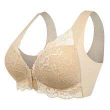 Plus-Size-BHs für Damen, vorne geschlossen, ohne Bügel, Push-up-BH mit Spitze, bequemer, weicher BH, Alltags-BHs, Größen L-5XL