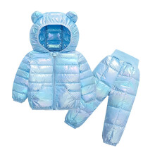 Kinder Jungen Mädchen Steppjacke und -hose Set Schneeanzug Skianzug Wintermäntel Wattierter Mantel Winter Leichte Daunenjacke Schweres Mantel Set