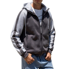 Jaquetas de inverno masculinas, jaqueta casual com zíper, blusa folgada e escovada em promoção.