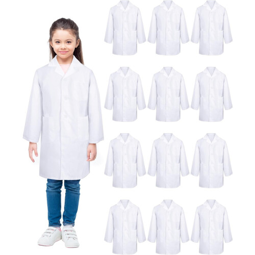 2 τεμάχια Unisex Παιδική Ρούχα Εργαστηρίου Χύμα Μαλακή Παιδική Στολή Λευκή Ρούχα