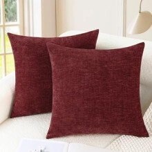 Capas de Almofada Decorativas de Natal 24x24 Polegadas, Pacote com 2, Capas de Almofada Aconchegantes em Chenille para Sofá, Cama, Sala de Estar,