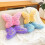 Coussin papillon jaune en peluche 40 x 30 cm 5