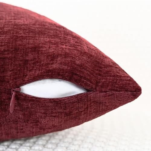 Capas de Almofada Decorativas de Natal 24x24 Polegadas, Pacote com 2, Capas de Almofada Aconchegantes em Chenille para Sofá, Cama, Sala de Estar, 2