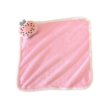 Toalha de mão em fleece coral, absorvente e de secagem rápida, ideal para cozinha.