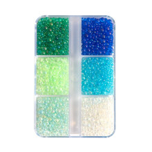 1–3 mm bunte Glasperlen, Mikro-Kaviarperlen, irisierende Glasperlen