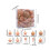 Flocked Christmas Balls Brown Plastic 24PCS 3
