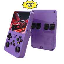 R36S open-source handheld gameconsole, groot scherm, groot geheugen, grote batterij, paars - 2,64 GB