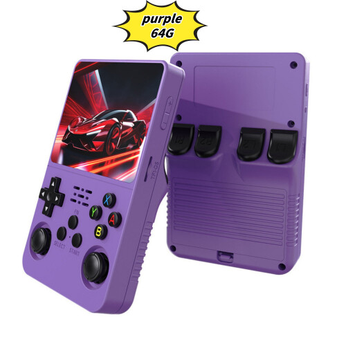 R36S open-source handheld gameconsole, groot scherm, groot geheugen, grote batterij, paars - 2,64 GB