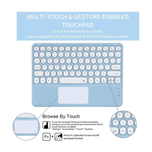 Premium Case with Touch Keyboard and Mouse compatible with iPad 10.2'' (9th, 8th, 7th Generation) - Ultimate Protection and Versatility 2
