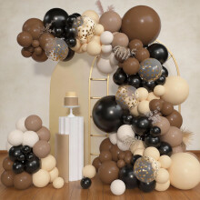 153-teiliges Set mit hautfarbenen, sandweißen Ballongirlanden