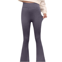 Calças legging flare infantis para meninas, cintura alta, forradas com fleece, versáteis, para prática de dança, calças compridas para crianças