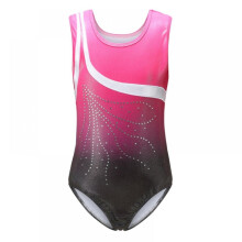 Collant de ginástica para meninas, modelo body, regata de balé, sem mangas, colorido e brilhante, para meninas de 5 a 14 anos.