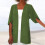 YanHoo Γυναικεία Ζακέτα με 3/4 μανίκια από λινό, oversized, ελαφρύ, καλοκαιρινό, 2