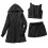 QLEICOM Γυναικεία Σέξι Fuzzy3Piece Ρούχα Ζεστό Φλις Ζακέτα με Κουκούλα Crop Top Σετ Σορτς 3