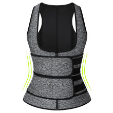 MISS MOLY Gilet modellante da donna per allenamento, con cerniera e cinture regolabili, corsetto sottoseno in neoprene, tuta da sauna per sudare