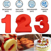 10 inch 9-delige grote cijfervormen bakvormen siliconen cijfervorm cakevorm (10 inch)
