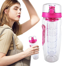 Wasserflasche mit Fruchtinfusion – 946 ml – Auslaufsicher mit durchgehendem Infusionsstab – Ideales Fitnessgeschenk für Männer und Frauen,