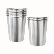 EASTIN6 st. 17oz500ml304Muggar i rostfritt stål, rullad kant, stapelbara, okrossbara pintglas – kompatibla med kalla drycker