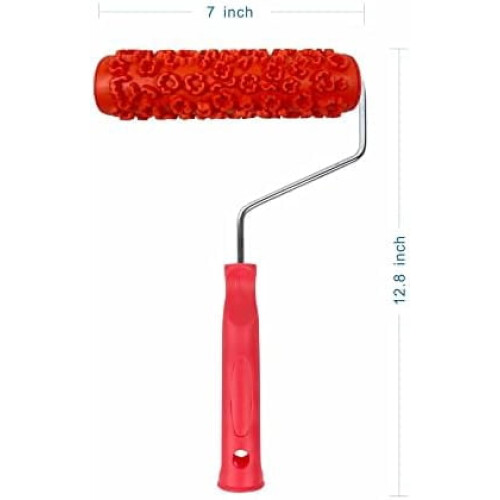 Ρολό Υφής 7'' DIY Διακοσμητικός Ρολό Βαφής με Μοτίβα Τέχνης από Καουτσούκ για 2