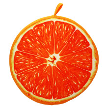 Almofadas decorativas laranja FRCOLOR com enchimento de algodão PP, em formato de fruta e pelúcia. 1 conjunto.
