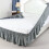 Jupe de lit en polyester, retombée de 38 cm, format King, gris foncé 5