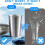 EASTIN6 τεμάχια 17oz500ml304 Ποτήρια από ανοξείδωτο ατσάλι, με κυλινδρική άκρη, 6