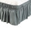 Jupe de lit en polyester, retombée de 38 cm, format King, gris foncé 1