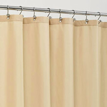 Cortina de ducha larga de tela impermeable - 72" de ancho x 78" de largo, cortina de ducha larga suave y ligera con 3 imanes, lavable a máquina -