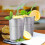 EASTIN6 τεμάχια 17oz500ml304 Ποτήρια από ανοξείδωτο ατσάλι, με κυλινδρική άκρη, 3